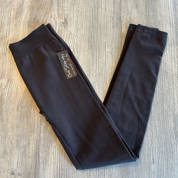 ONE STEP UP One Size Long Soft Leggings Light Fleece Inside=Added Comfort Brown. - Picture 1 of 9